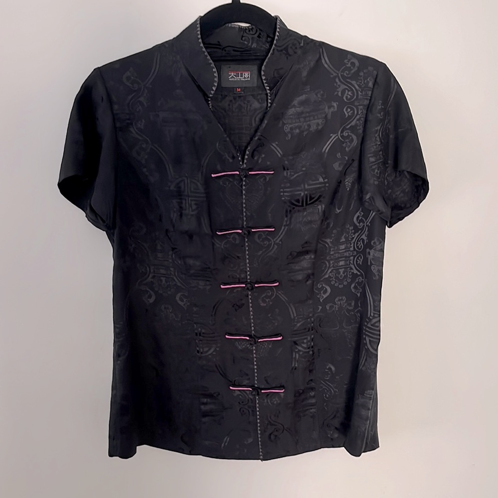 Silk Cap Sleeve Blouse from Hong Kong